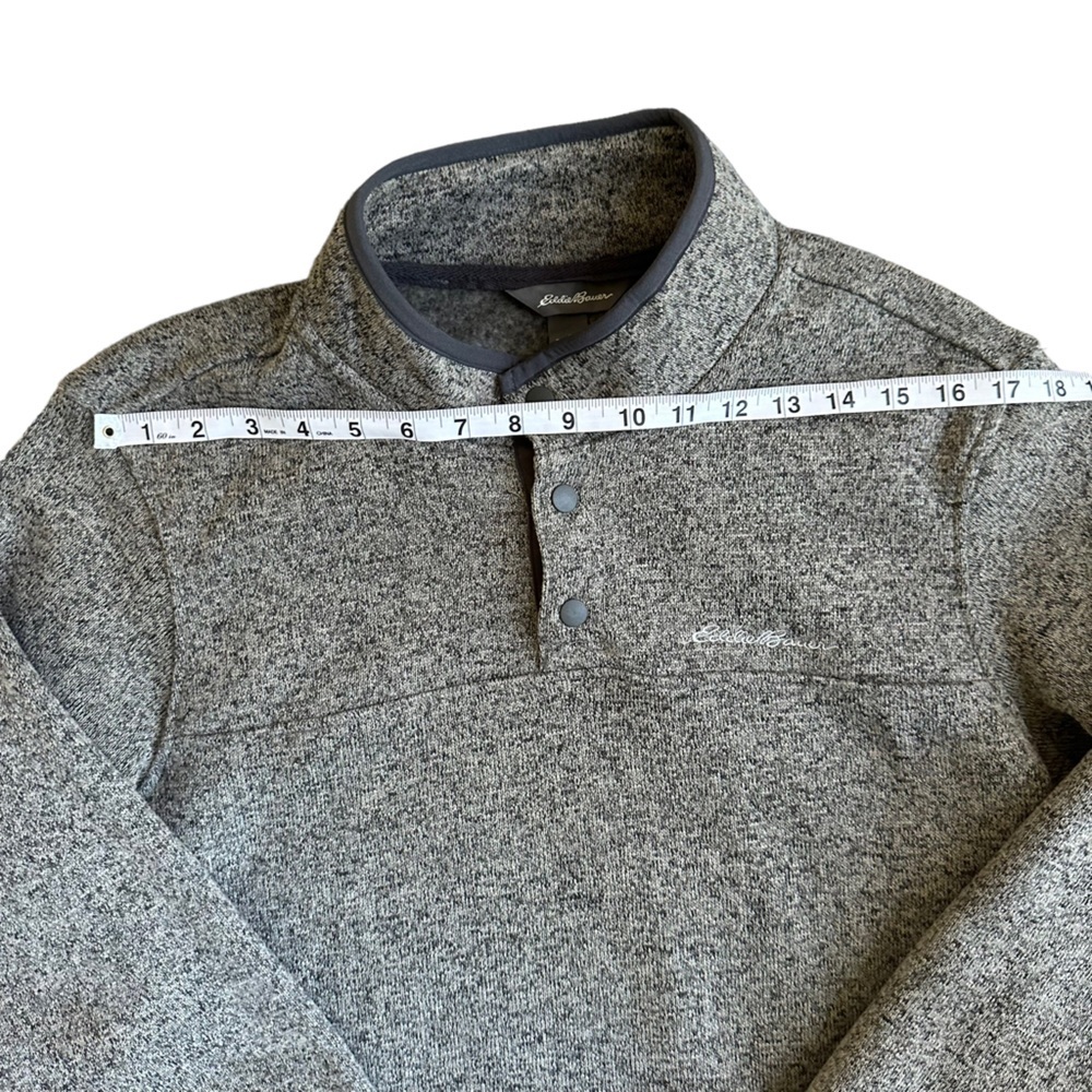 Eddie Bauer Men's Radiator Fleece Pullover 1/4 Snap Classic Fit Sweater Size: L - Picture 9 of 13